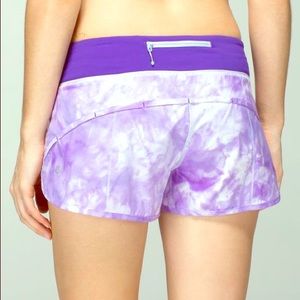 Purple Tie Dye Lululemon Speed Shorts Size 2